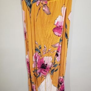 Floral Maxi Skirt With Split